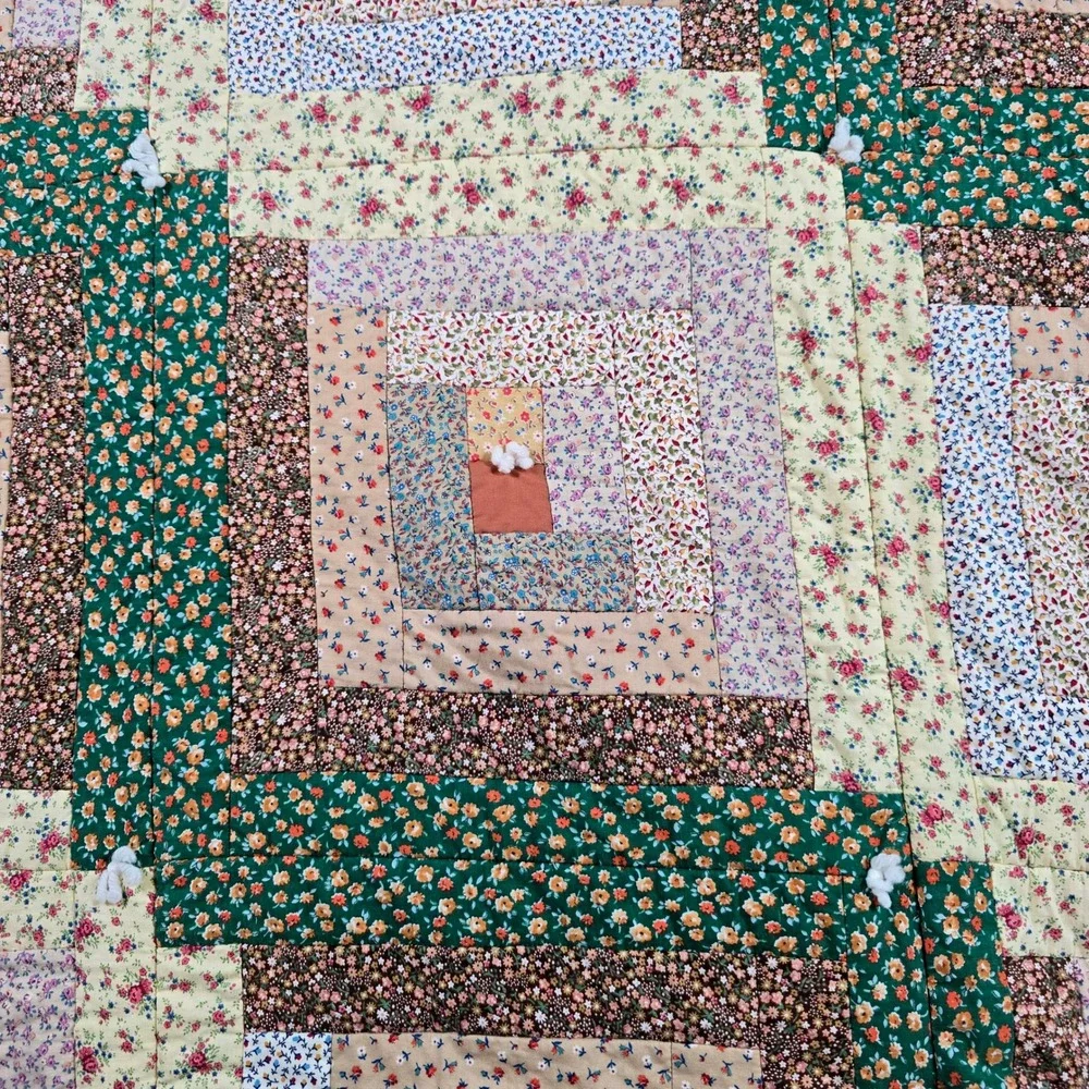 Vintage Handmade Quilt Throw Blanket 83